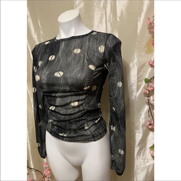 Kenneth Cole Mesh Long Sleeve Top - Picture 5 of 7